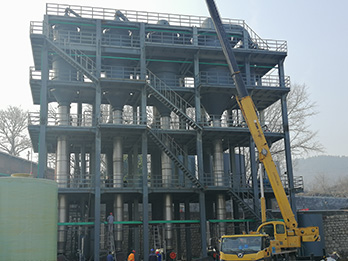 山東四效蒸發器項目安裝現場
